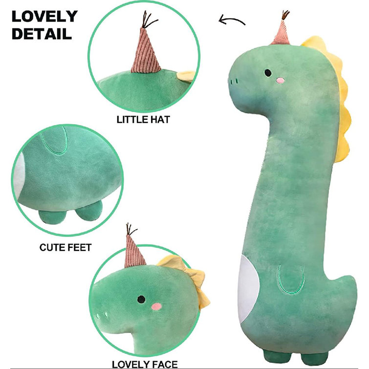 Zoomie Kids Plush Pillow Cute Soft Body Pillow Dinosaur Stuffed Animal